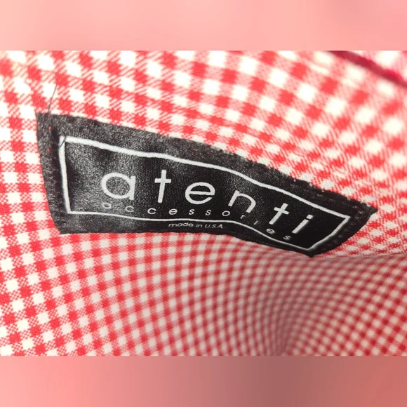 Atenti Red and Black Purse, Zippered Closure Tote Bag, Excellent Condition - Picture 7 of 13